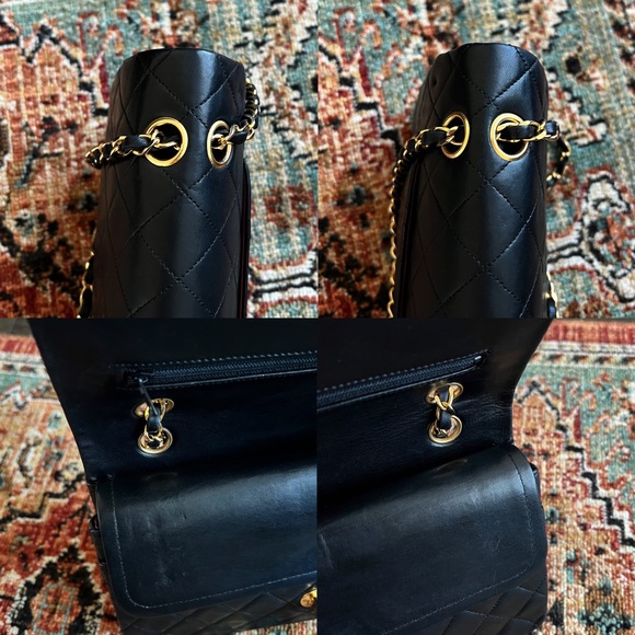 SOLD**Chanel Classic Vintage Medium Black Double Flap Bag - Picture 7 of 10